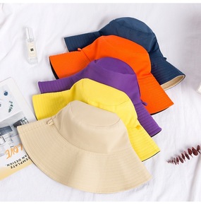 Moda Reversible Unisex en blanco verano sombrilla logotipo personalizado gorra bordado diseñador doble cara pescador Bucks sombrero de cubo - Product Image 3