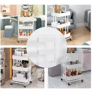 Chariot de rangement multifonction en acier au carbone pour outils de beauté, chariot de manucure pour salon, support de rangement pour coiffure et SPA - Product Image 5