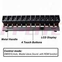 Pro.DMX 12PCs 60W RGBW para cabeza móvil Beam Wash Pixel Zoom Matrix 12x60W 4in1 Concert Stage Batten Bar Light para interior y exterior