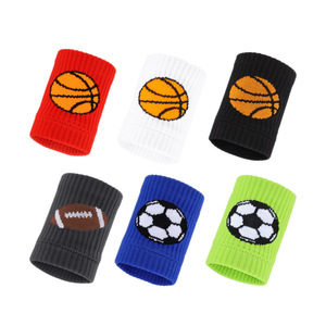 Children's Sports Wristbands Knitted Cotton Breathable Sweat Absorbent Wrist Support for <b>Badminton</b> Outdoor Activities - Product Image 1