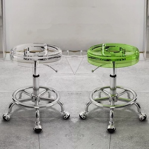 Fauteuil de Barbier Moderne en Acier, Inclinable, Réglable en Hauteur, Antistatique pour Salon de Coiffure et Institut de Beauté - Product Image 1