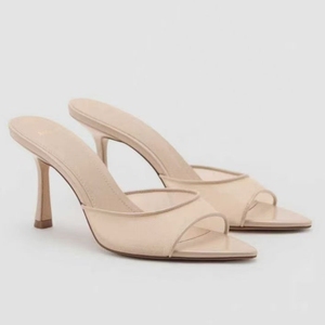 M*G 113 Sandali con Tacco a Punta <span class=keywords><strong>per</strong></span> <span class=keywords><strong>Donna</strong></span>, <span class=keywords><strong>Ciabatte</strong></span> Eleganti con Tacco Morbido, Infradito alla Moda Marroni con Tacco Alto, Vendita all'Ingrosso - Product Image 2