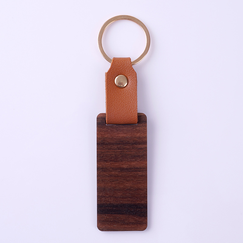 Forme rectangulaire à boucle en placage de bois de noyer noir