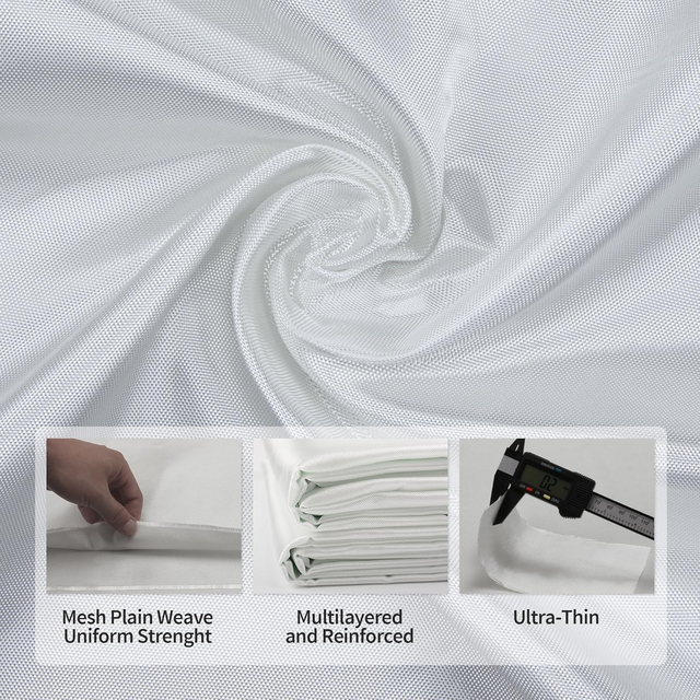 Fiberglass Cloth, E-Glass Plain Weave, Fiberglass Fabric Sheet for Boat Auto Tub Pool Repair