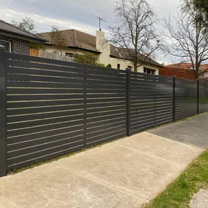 Современная алюминиевая панель на заказ, настенное ограждение, дом, вилла, Открытый сад, горизонтальный металлический алюминиевый решетчатый забор