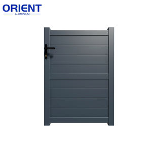 Portails de sécurité en <span class=keywords><strong>aluminium</strong></span> sur mesure, portails piétons en métal, revêtement poudré noir et blanc, largeur 3m <span class=keywords><strong>4m</strong></span>, hauteur 1,8m - Product Image 1