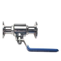Vanne à boisseau sphérique manuelle à double emboîtement sanitaire en acier inoxydable SS304/316L, qualité alimentaire, certifiée ISO9001, OEM