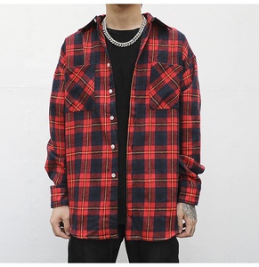 เสื้อเชิ้ตผ้าทอลายทแยงสำหรับผู้ชายคอจีนแบบลำลองคุณภาพสูงฉลากตามสั่ง - Product Image 4