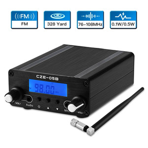 Máy Phát FM CZE-05B, Đài Phát Thanh <span class=keywords><strong>Mini</strong></span> PLL LCD Với Ăng-ten Và Cáp Âm Thanh 3.5Mm, Cho Siêu Thị Drive-In Church - Product Image 2