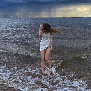 <span class=keywords><strong>Robe</strong></span> Mini Femme Chic en Mousseline 100% Polyester <span class=keywords><strong>à</strong></span> Bretelles Fines Coupe A-Line pour <span class=keywords><strong>l</strong></span>'Été – Idéale pour les Soirées et les Loisirs - Product Image 3