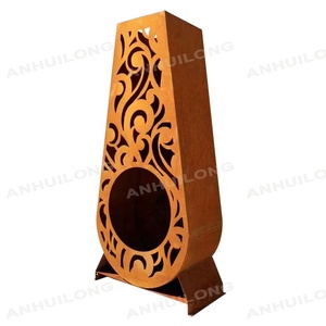 Stufa <span class=keywords><strong>a</strong></span> <span class=keywords><strong>Pellet</strong></span> in Acciaio Corten Hp24, Caminetto in Acciaio per Combustione di Legna - Product Image 2