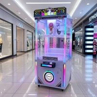 Machine à pinces d'arcade personnalisée en plastique pour jouets en peluche, cadeaux, poupées, jeu de grue, distributeur automatique pour enfants, usage intérieur, garantie 1 an