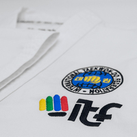 Dobok ITF Tae Kwon-Do blanc pour étudiant, uniforme de Taekwondo pour ceinture de couleur