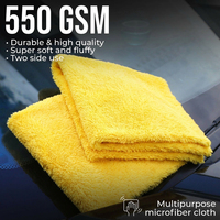 Serviette en microfibre pour voiture sans bord Chiffon de nettoyage en microfibre sans bord ultra épais pour voiture Essuyage automatique Séchage polissage Serviettes de détail