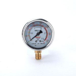 เกจวัดแรงดันหงหยู YN60 2.5MPa ทนต่อแรงกระแทกสำหรับปั๊มลมไฮดรอลิก - Product Image 1