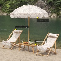 Chaise de plage en bambou moderne et confortable, pliable et portable, pour balcon, vacances, camping, stock d'usine