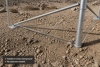Poteau d'assemblage d'extrémité de clôture agricole en acier galvanisé à chaud avec support et plaque de fixation pour clôture à fil haute résistance