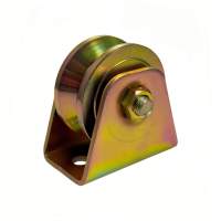 Roue à rouleaux de porte coulissante à Double roulement robuste avec vis à roulement amovible en métal U V Y rainure porte et fenêtres rouleau coulissant