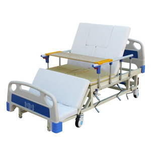 Cama de enfermería Jiaxin con autorización oficial, de acero, totalmente ajustable manualmente en altura, con orificio para inodoro, para cuidado en el hogar. - Product Image 1