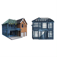 Villa en acier pour maisons préfabriquées, maison préfabriquée, structure en acier moderne, maisons conteneurs, hôtel, panneau sandwich, poutre tubulaire carrée