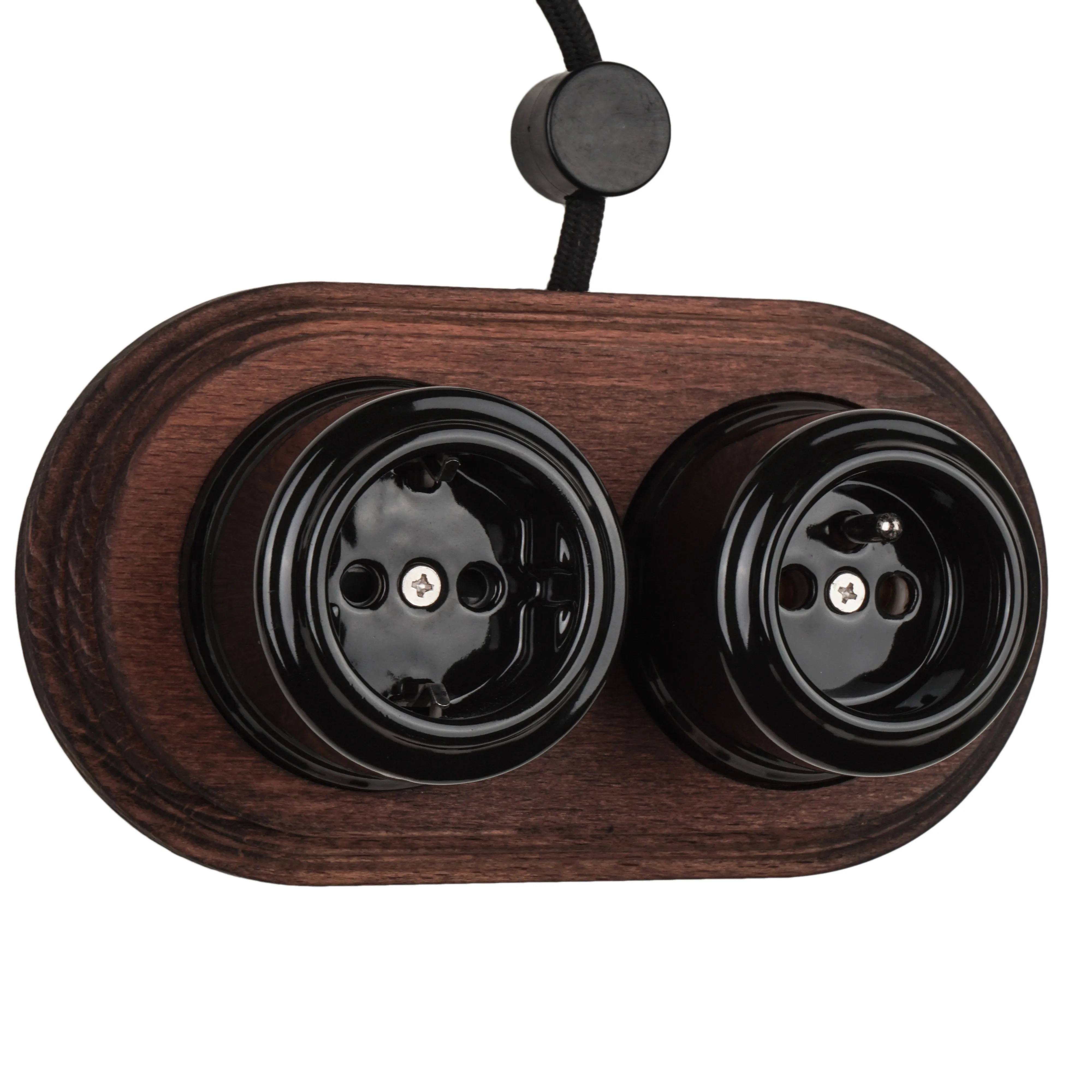 wall socket and switch black