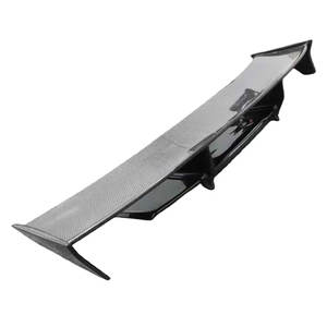 Aileron de coffre arrière en fibre de carbone véritable style TS avec lumière LED <span class=keywords><strong>rouge</strong></span> pour Nissan <span class=keywords><strong>GT</strong></span>-R R35 09-25 - Product Image 1