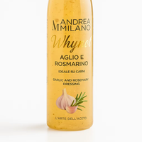 Acetificio Andrea Milano 150ml Vinaigre Balsamique Mélangé Crème Ail Romarin Glaze Halal Certifié Prêt à l'emploi Bouteille Souple PET