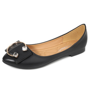 Sh12412a ballerine pieghevoli in <span class=keywords><strong>pelle</strong></span> <span class=keywords><strong>mocassini</strong></span> da <span class=keywords><strong>donna</strong></span> <span class=keywords><strong>mocassini</strong></span> con fondo morbido scarpe basse con fibbia in metallo 36-45 - Product Image 1