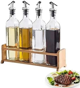 Botella de vidrio vacía para aceite de oliva, recipiente para condimentos de 16 oz, 250ml, 500ml, con vertedor y boquilla en la cocina - Product Image 4