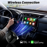 Adapter CarPlay Nirkabel 2 in 1 untuk Mobil, Port USB, Koneksi Plug and Play, Dongle Android Auto Carplay untuk Mobil