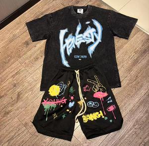 Femmes Graffiti Sports Summer Fashion Loose Casual Cotton Custom 2025 New Shorts - Product Image 2