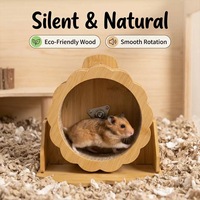 Château pour hamster en bois naturel à plusieurs niveaux, écologique, cachette pour petits animaux avec toboggan pour hamsters syriens et rats