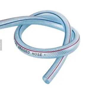 PVC HOSE1/2"-1" wp 7bar ISO flexible pvc anti-uv reinforced braided spring garden water hose pipe pvc clear fiber water hose