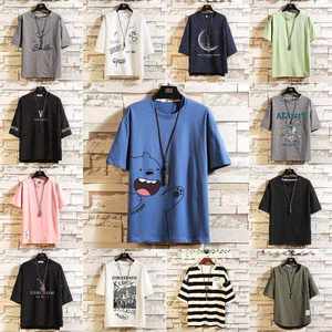 T-shirt sportiva a manica corta da uomo abbigliamento Fitness in seta di ghiaccio per allenamento sportivo a mezza manica larghi <span class=keywords><strong>vestiti</strong></span> da corsa Top - Product Image 1