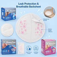 MummyFriend Almohadillas Absorbentes Desechables Tridimensionales y Transpirables para Lactancia, de Tela No Tejida con SAP y Pulpa de Madera, para Maternidad