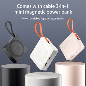 Nouveauté : Banques d'alimentation portables sans fil magnétiques 3 en 1, capacité 5000 mAh, charge rapide 15 W pour téléphones - Product Image 2