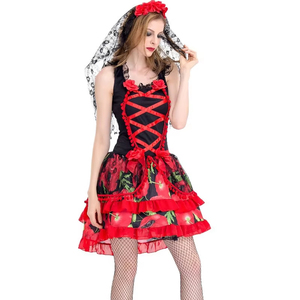 Disfraz de Novia Fantasma para Adultos, Disfraz de Bruja del Día de Muertos Mexicano, Vestido de Cosplay para Fiesta Española, Atuendo de Juego de Rol para Mujeres - Product Image 1