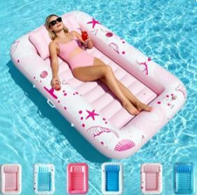 Cama Flotante Inflable Doble para Verano, Piscina y Playa, Silla Flotante Gruesa para Exteriores - Product Image 2
