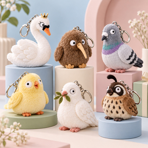 Llaveros de Peluche Mini de Aves OEM ODM: Cisne, Kiwi, <span class=keywords><strong>Paloma</strong></span>, Búho – Lindos Llaveros para Cajas de Regalo, Recuerdos de Boda y Venta al por Menor en Boutiques - Product Image 1