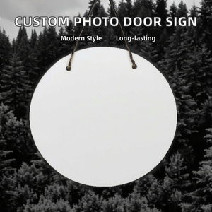 Panneau de bienvenue rond en MDF de 12 pouces, design contemporain, pour sublimation, impression photo DIY, idéal pour anniversaire - Product Image 2