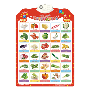 Affiche éducative bilingue <span class=keywords><strong>arabe</strong></span>-anglais sur les légumes, jouets éducatifs pour enfants apprenant l'<span class=keywords><strong>arabe</strong></span> - Product Image 2