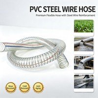 Tuyau en PVC renforcé de fil d'acier, flexible et durable, pour la ventilation industrielle, les pompes submersibles et l'extraction de carburant