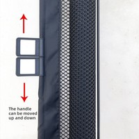 Barrière de sécurité rétractable automatique pour animaux de compagnie, écologique, pour escaliers intérieurs, filet d'isolation pour chiens et chats, sans perçage