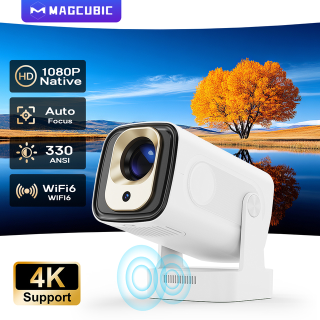EU Warehouse Low MOQ HY310 Projector Auto Focus 1080P 4k LED Portable Dual Wifi Wireless Screen Mini Projector
