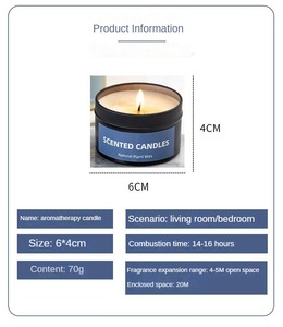 Candela Profumata alla Soia con Logo Personalizzato, Fragranza Senza Fumo, <span class=keywords><strong>Candele</strong></span> Aromatiche Creative di Lusso <span class=keywords><strong>Fai</strong></span>-<span class=keywords><strong>da</strong></span>-<span class=keywords><strong>Te</strong></span> in Barattolo per Decorazioni Domestiche - Product Image 6