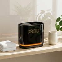 Horloge de maison de luxe avec lampe d'ambiance, diffuseur d'huiles essentielles, lumières LED colorées, contrôle intelligent par application