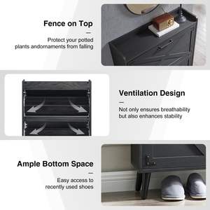 Meuble à <span class=keywords><strong>chaussures</strong></span> autoportant ultra-fin et réglable pour entrée, rangement moderne pour <span class=keywords><strong>chaussures</strong></span> - Product Image 2