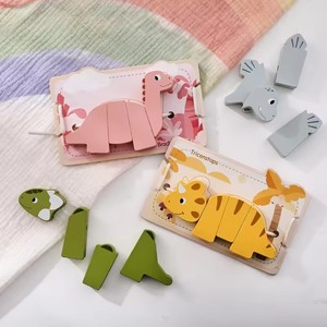 Dinosaure <span class=keywords><strong>en</strong></span> <span class=keywords><strong>bois</strong></span> pour bébé Jouets empilables Jeux de puzzle <span class=keywords><strong>en</strong></span> <span class=keywords><strong>bois</strong></span> pour bébé Animal Stringing Threading <span class=keywords><strong>Perles</strong></span> Jouets Cadeau - Product Image 1