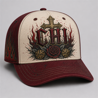 Casquette de baseball personnalisée style Old English, 5 panneaux, visière incurvée, style Dad Hat, streetwear urbain West Coast, vente en gros, faible MOQ