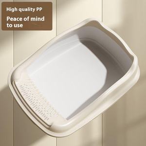 حوض فضلات للقطط بحجم كبير 20 لتر شبه مغلق مضاد للرمال للقطط الصغيرة صندوق تعبئة كامل مستلزمات القطط البلاستيكية - Product Image 2